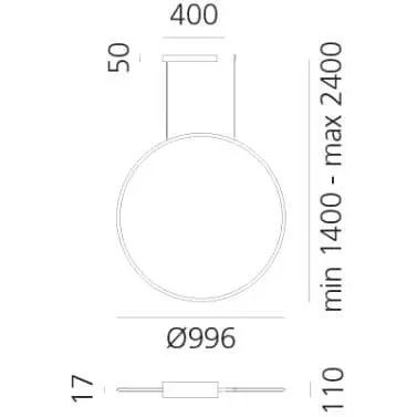 Artemide Discovery Vertical 100 Riippuvalaisin RGBW, Musta - Image 2