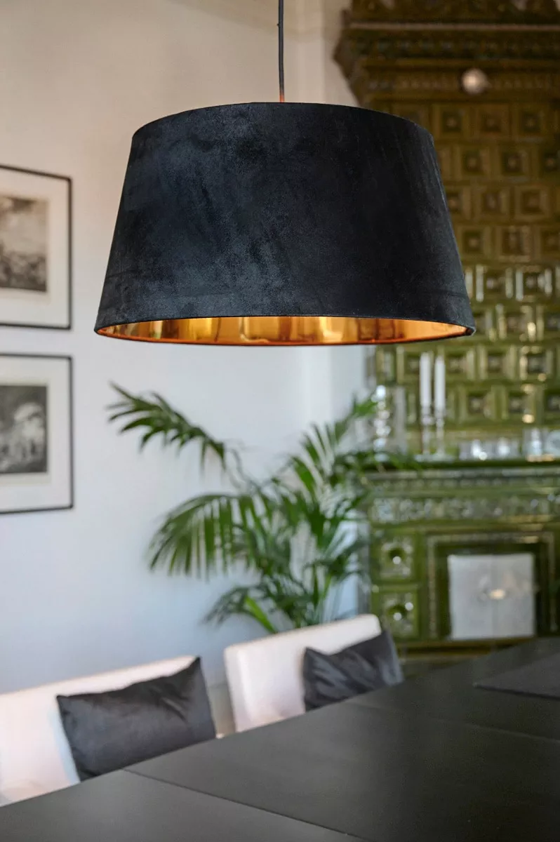 Carolina Gynning CG Lampunvarjostin Kulta / Musta Sametti - Image 2