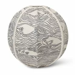 Ferm Living Kids Stream Lampunvarjostin Kirjailtu Tekstiili Ø35 Cm