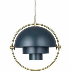 Gubi Multi-Lite Riippuvalaisin 36 Cm, Messinki / Midnight Blue