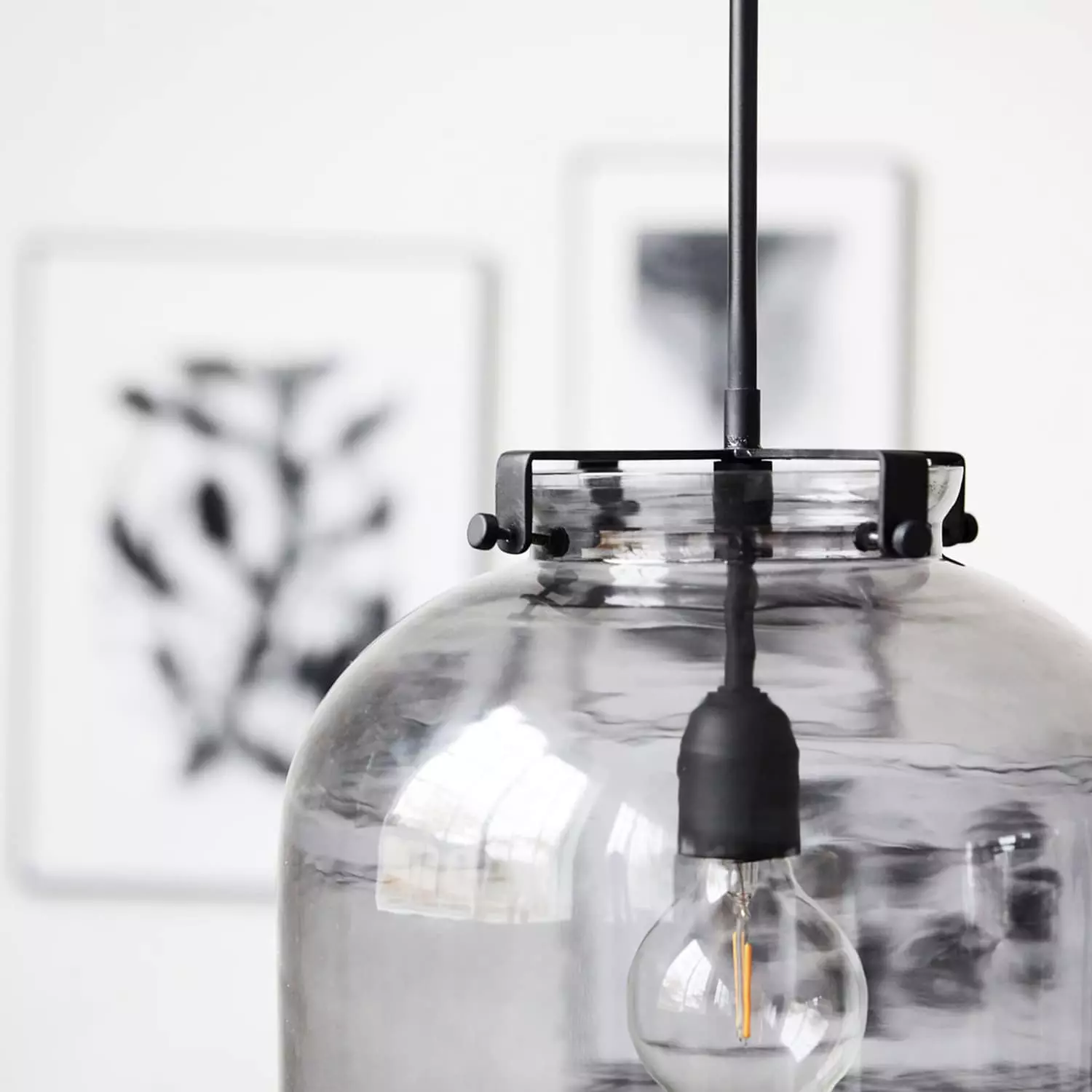 House Doctor Ball-Jar Kattolamppu 30cm, Savunharmaa - Image 2