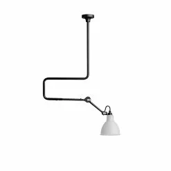 DCWéditions Lampe Gras N°312 Kattovalaisin, Musta / Huurrettu Lasi