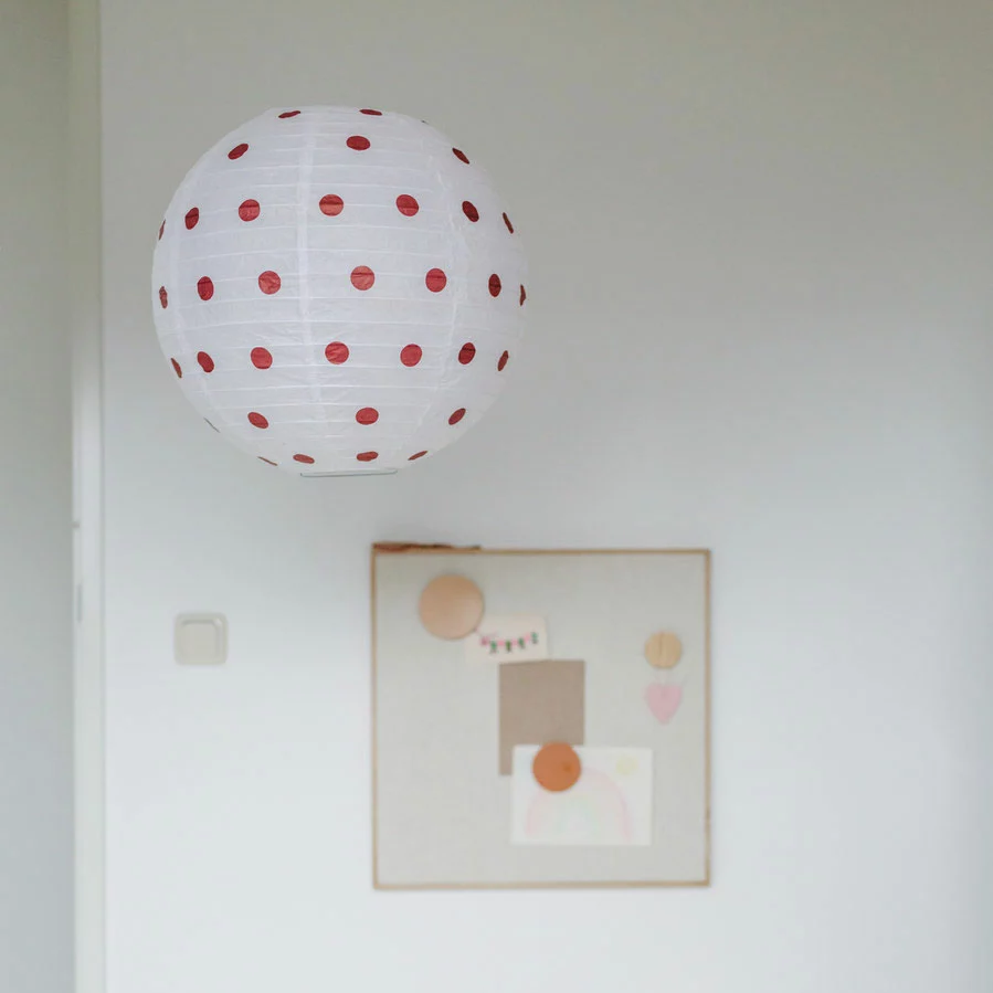 Nofred Dot Lampunvarjostin Riisipaperi Ø40 Cm, Burgundinpunainen - Image 2