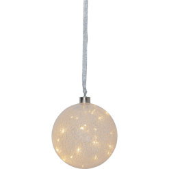 Star Trading Glow Snow Lasipallo, 15 Cm