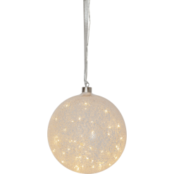 Star Trading Glow Snow Lasipallo, 20 Cm