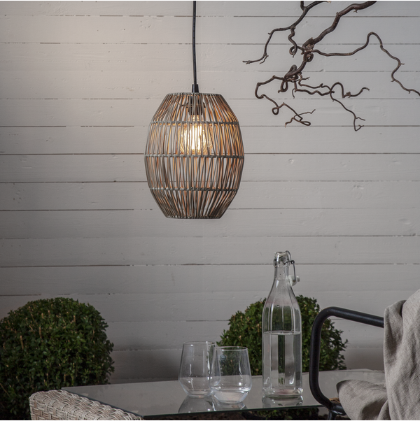 Star Trading Linde Lampshade 30 Cm, Grey Beige - Image 6