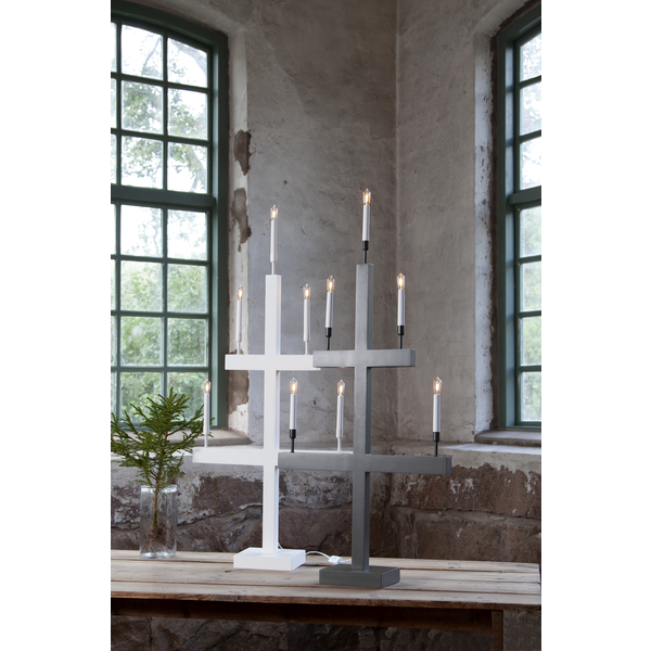 Star Trading Storm Kynttilänjalka Korkea, Valkoinen - Image 3