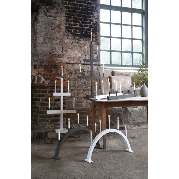 Star Trading Storm Kynttilänjalka Korkea, Valkoinen - Image 4